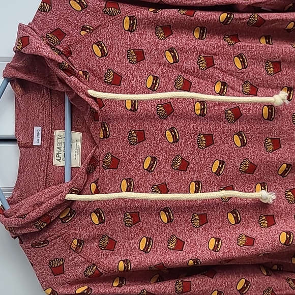 Hamburger & Fries Hooded Novelty Shirt - funny - Picture 1 of 5